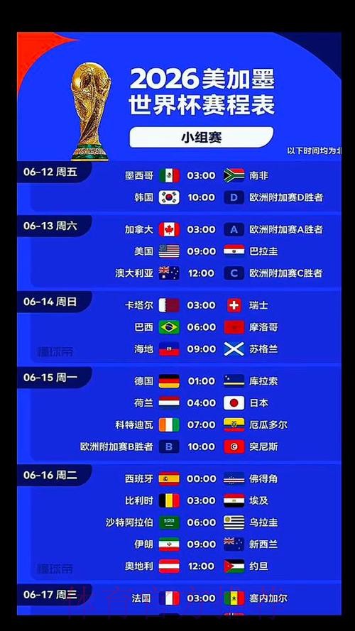 2026美加墨世界杯直播入口几点开始 2026美加墨世界杯直播入口几点开始